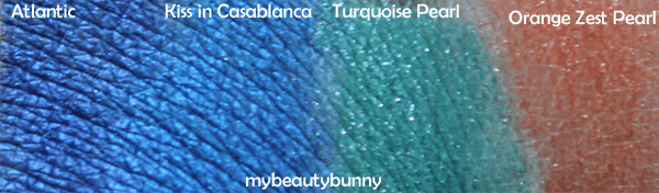 nyx atlantic kiss in casablanca turquoise pearl orange zest pearl More Cruelty Free Dupes for MAC Colors from NYX Cosmetics cruelty free makeup cruelty free beauty cruelty free 