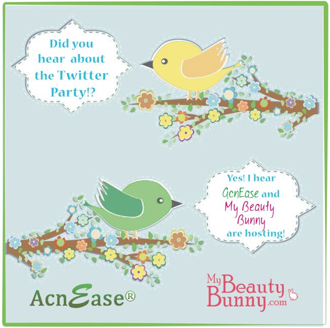 twitter party my beauty bunny twitter party AcnEase Be Acne Free! Twitter Party giveaways cruelty free Acne prone